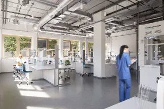 Innenansicht Labor Rendering Lab 2